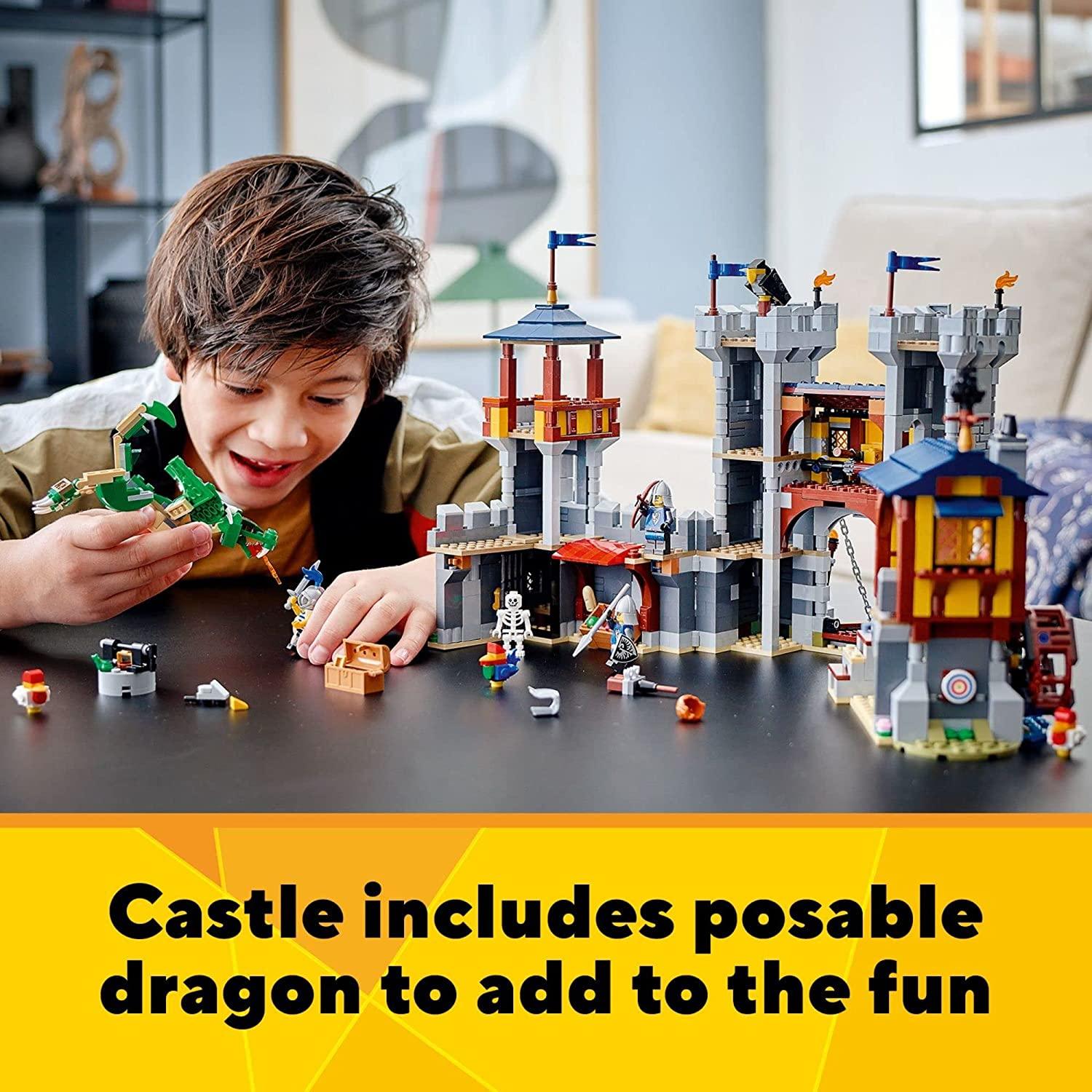 LEGO Creator 3in1 Medieval Castle Building Kit for Ages 9+ - FunCorp India