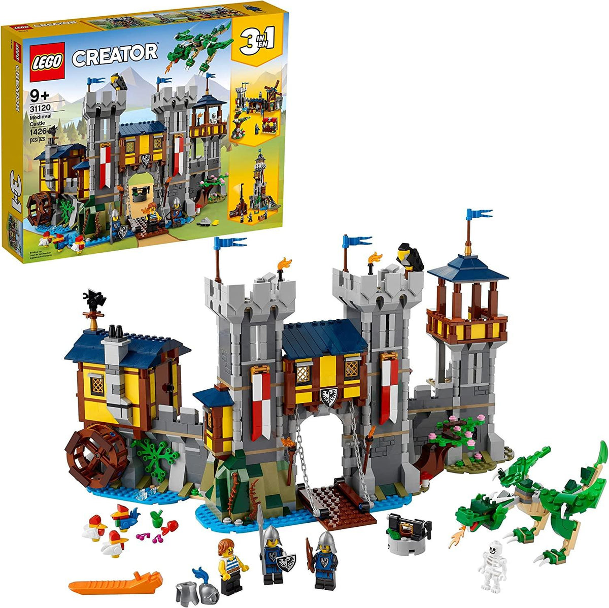 LEGO Creator 3in1 Medieval Castle Building Kit for Ages 9+ - FunCorp India