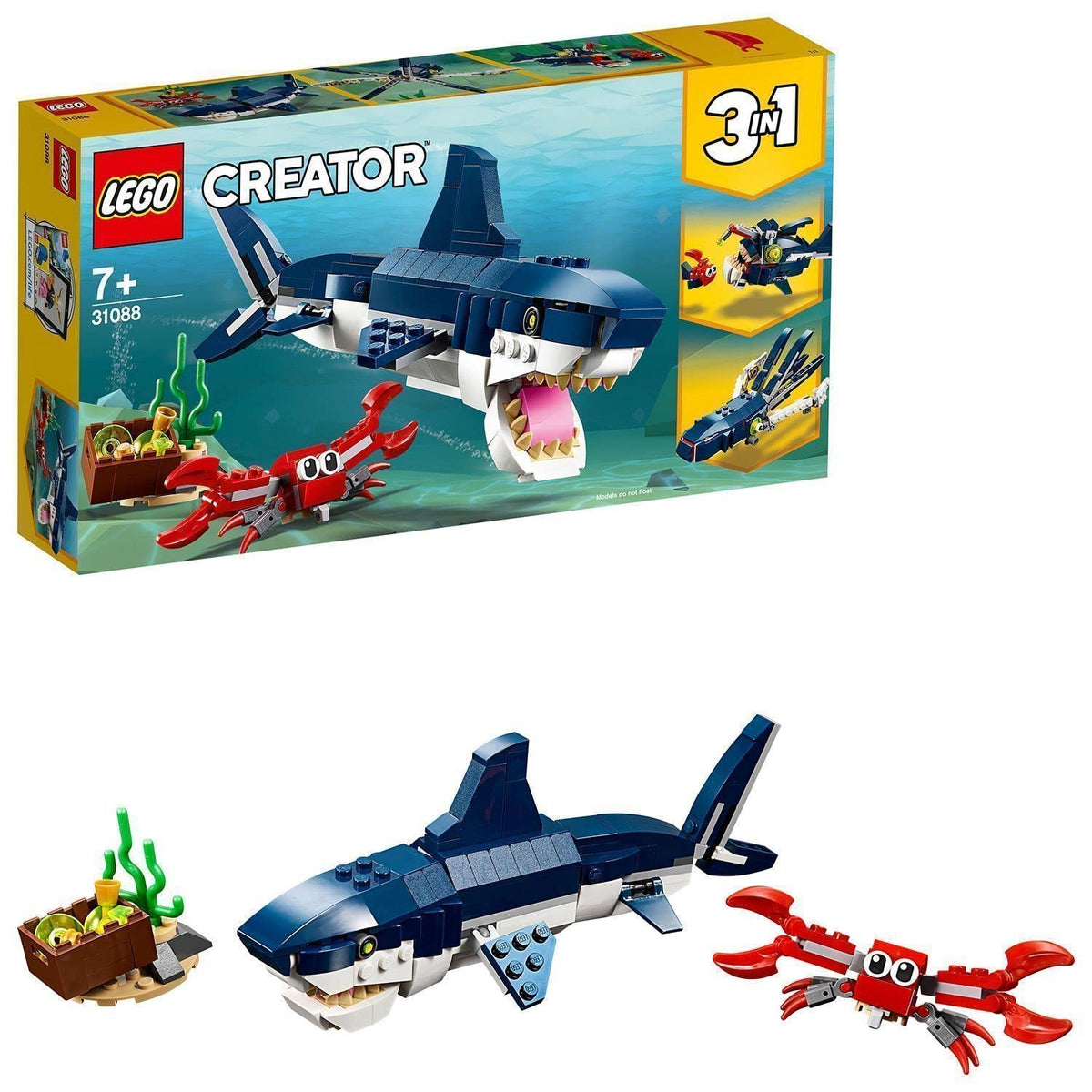 LEGO Creator 3in1 Deep Sea Creatures Building Kit For Ages 7+