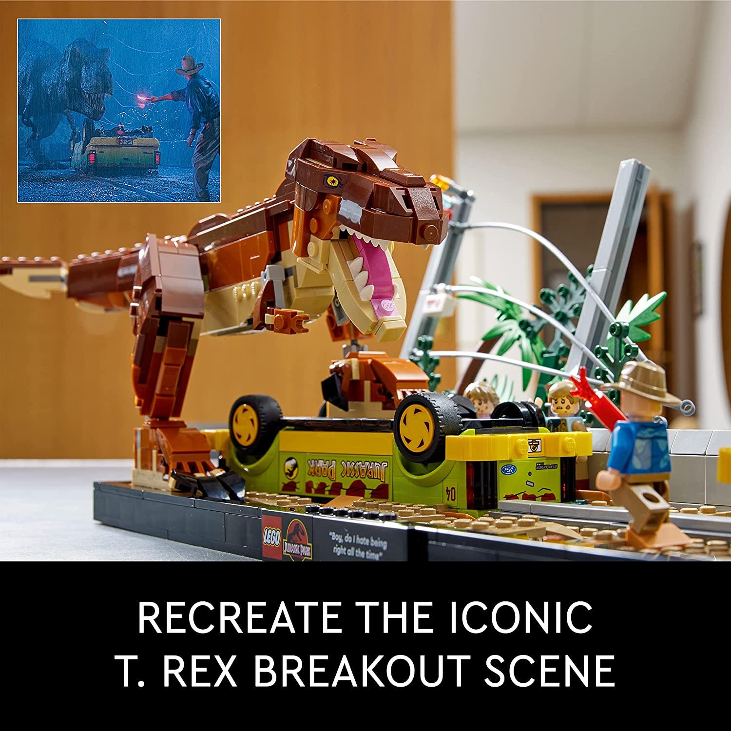 LEGO Jurassic Park T. rex Breakout Building Kit for Ages 16+ - FunCorp India