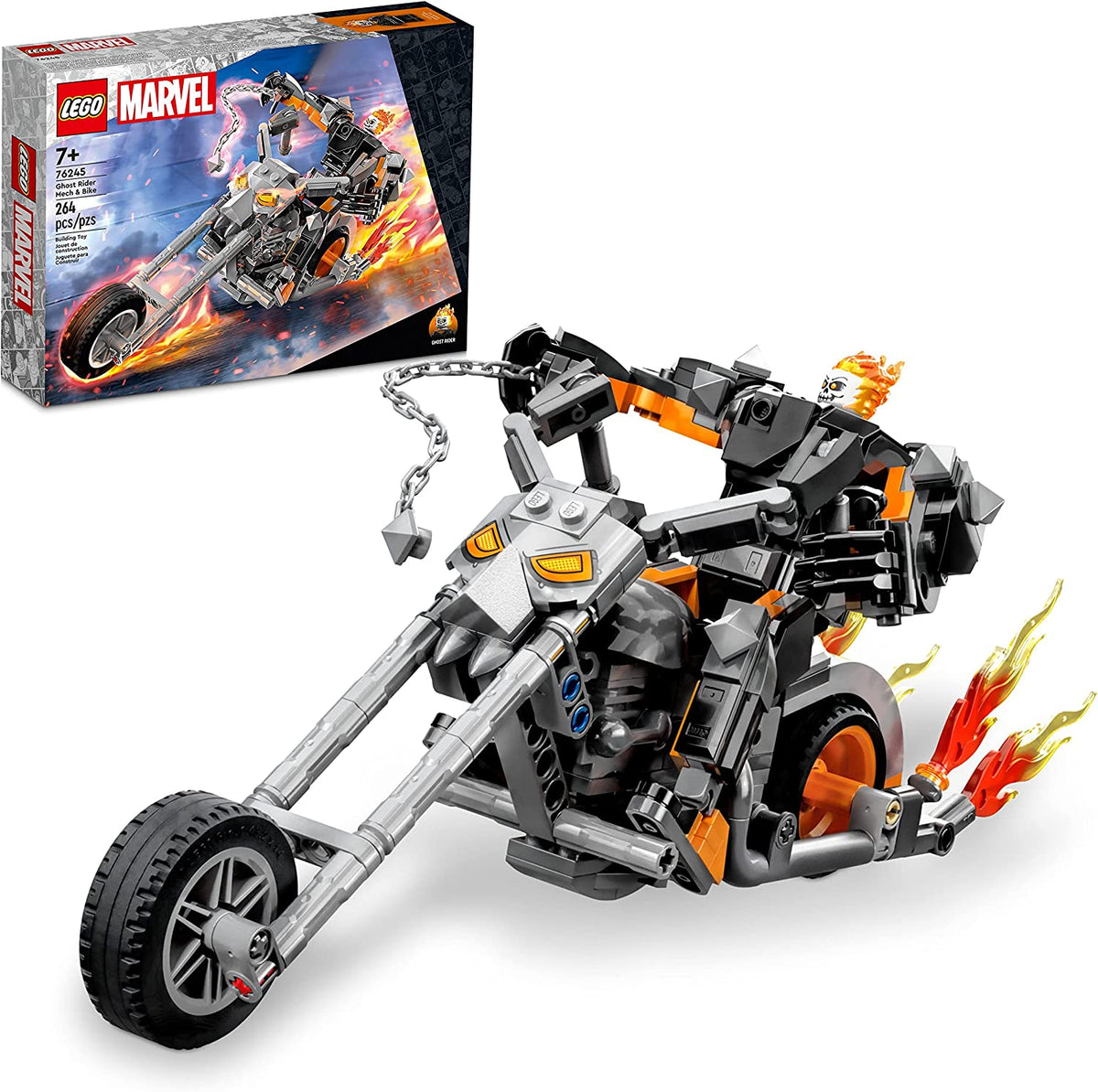 LEGO Marvel Ghost Rider Mech & Bike Building Kit For Ages 7+