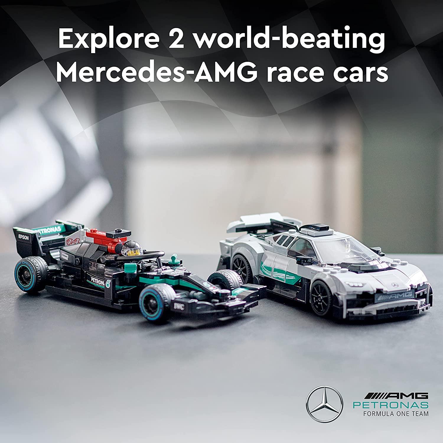 LEGO Speed Champions Mercedes-AMG F1 W12 E Performance & Mercedes-AMG Project One Building Kit for Ages 9+ - FunCorp India