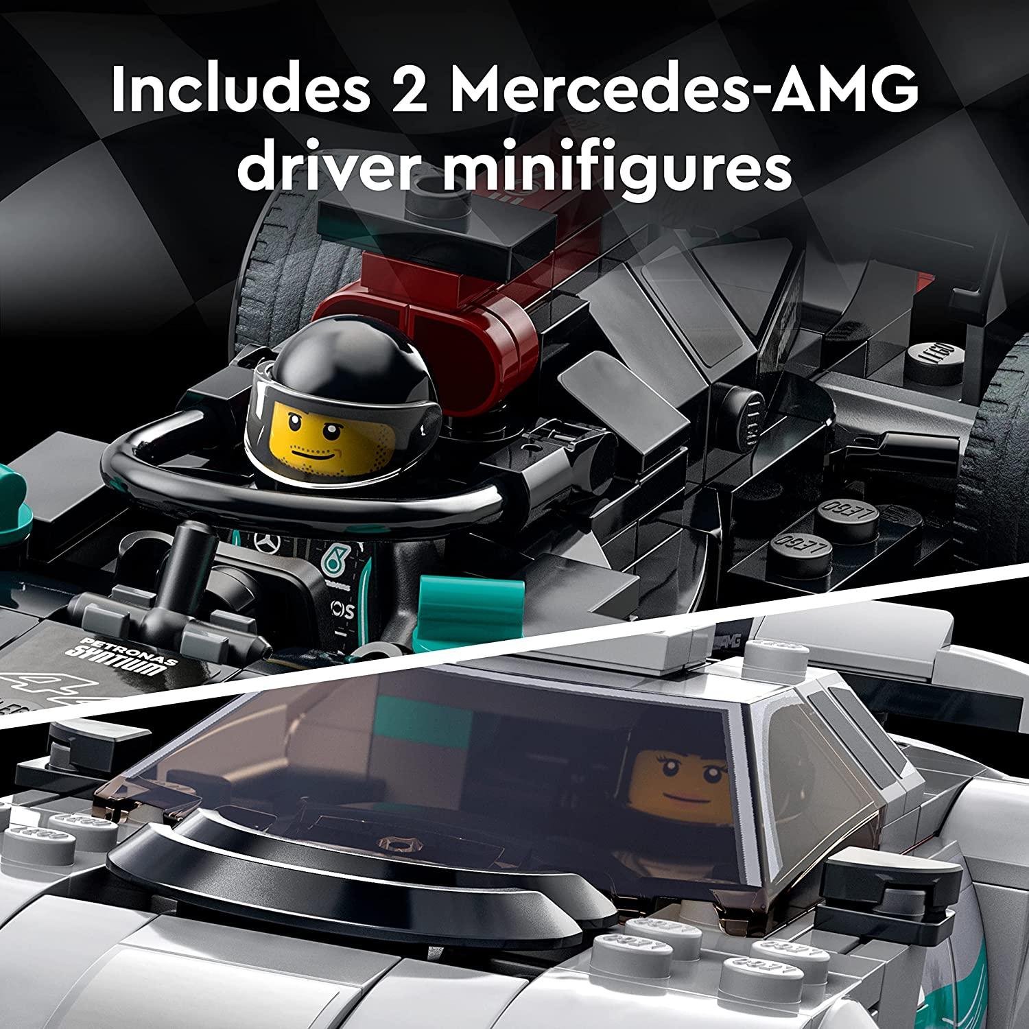 LEGO Speed Champions Mercedes-AMG F1 W12 E Performance & Mercedes-AMG Project One Building Kit for Ages 9+ - FunCorp India