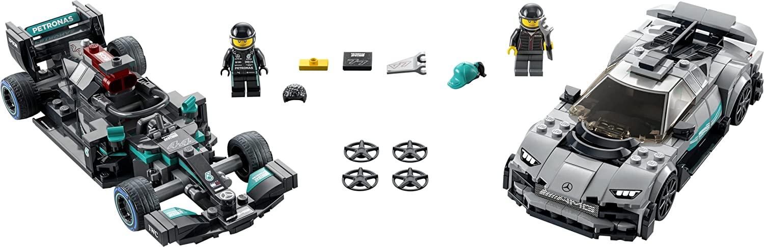 LEGO Speed Champions Mercedes-AMG F1 W12 E Performance & Mercedes-AMG Project One Building Kit for Ages 9+ - FunCorp India