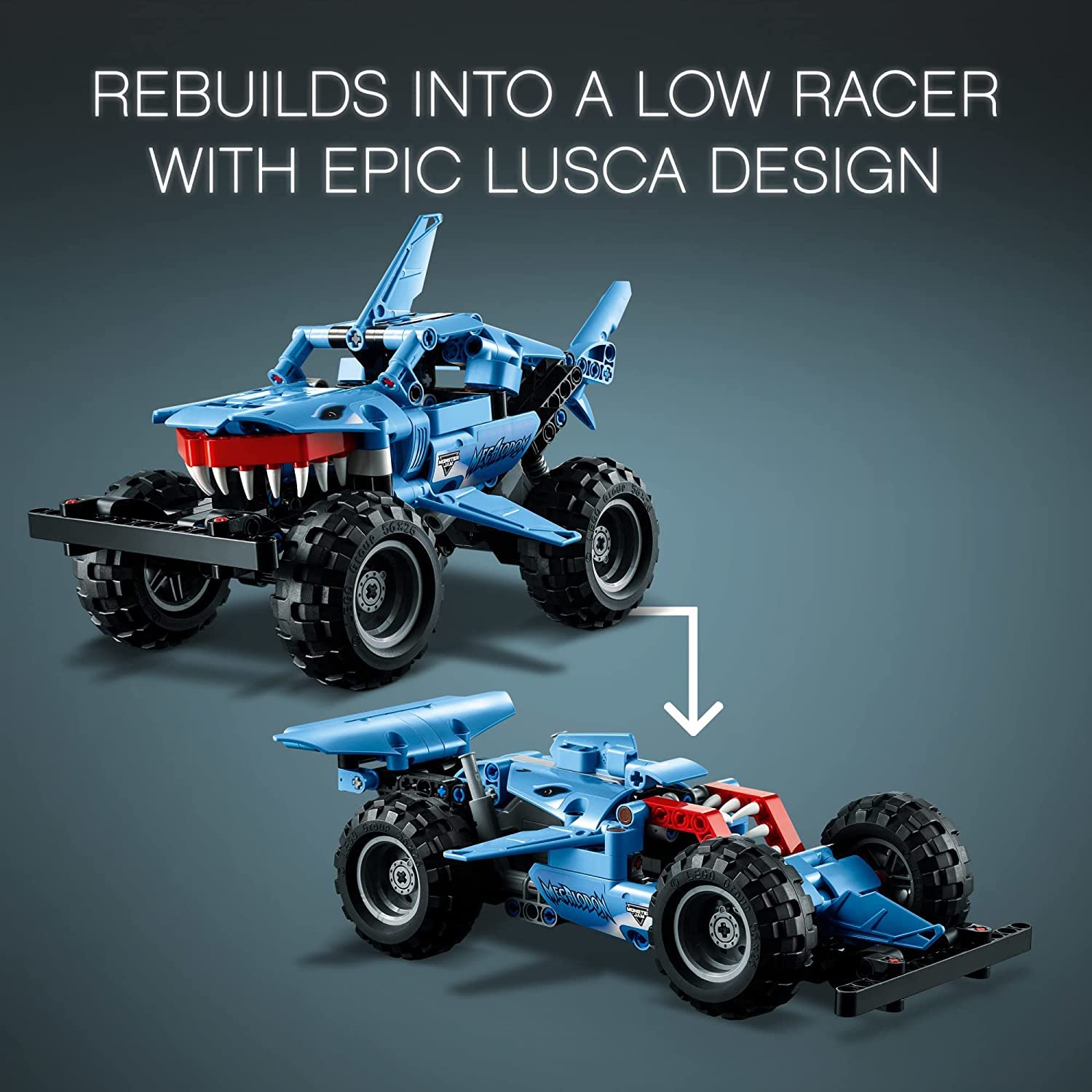 LEGO Technic 2in1 Monster Jam Megalodon Building Kit For Ages 7+