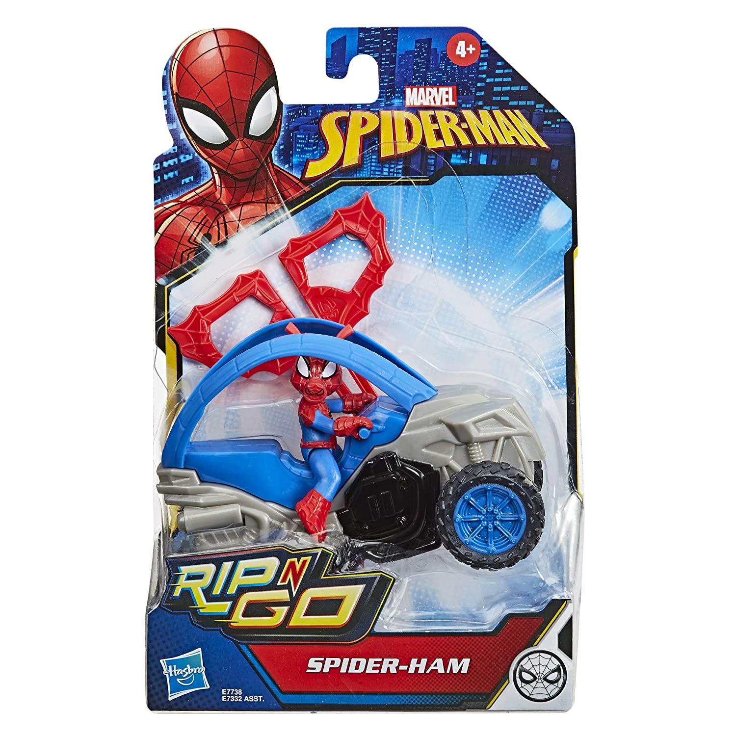 Marvel Spider-Man Spider-Ham Stunt Vehicle 6-Inch-Scale Super Hero Action Figure And Vehicle - FunCorp India