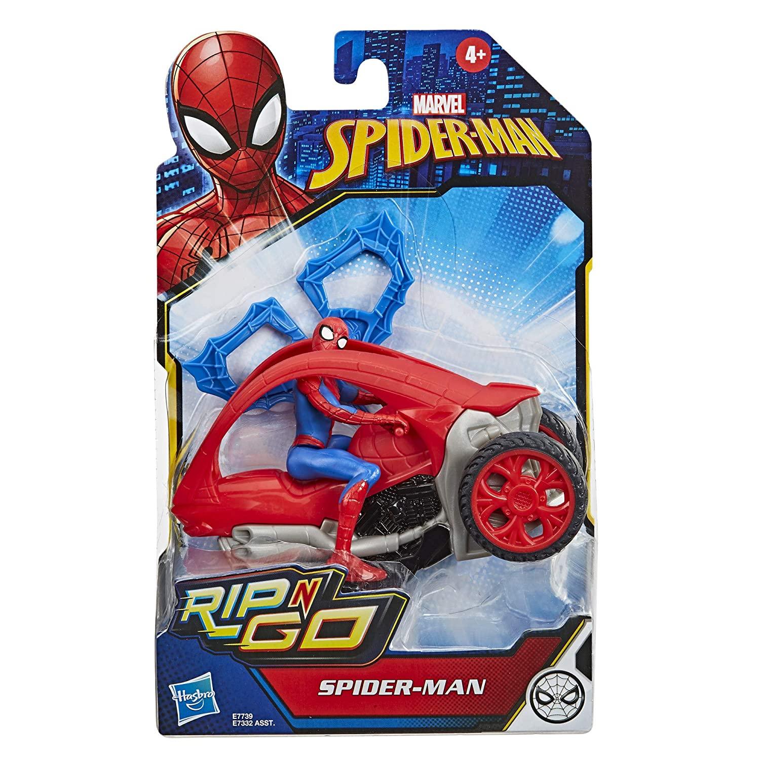 Marvel Spider-Man Spider-Man Stunt Vehicle 6-Inch-Scale Super Hero Action Figure And Vehicle - FunCorp India