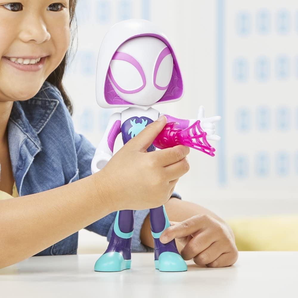 Marvel Spidey and His Amazing Friends Supersized Ghost-Spider 9-inch Action Figure, Preschool Super Hero Toy for Kids Ages 3 and Up - FunCorp India