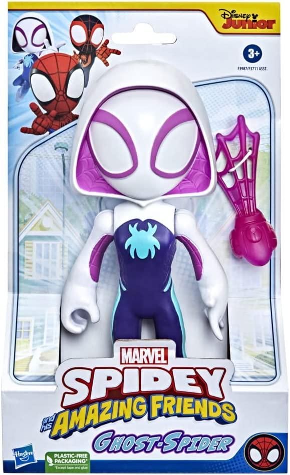  Spidey and His Amazing Friends Marvel Supersized Ghost-Spider  9-inch Action Figure, Preschool Super Hero Toy for Kids Ages 3 and Up :  Toys & Games