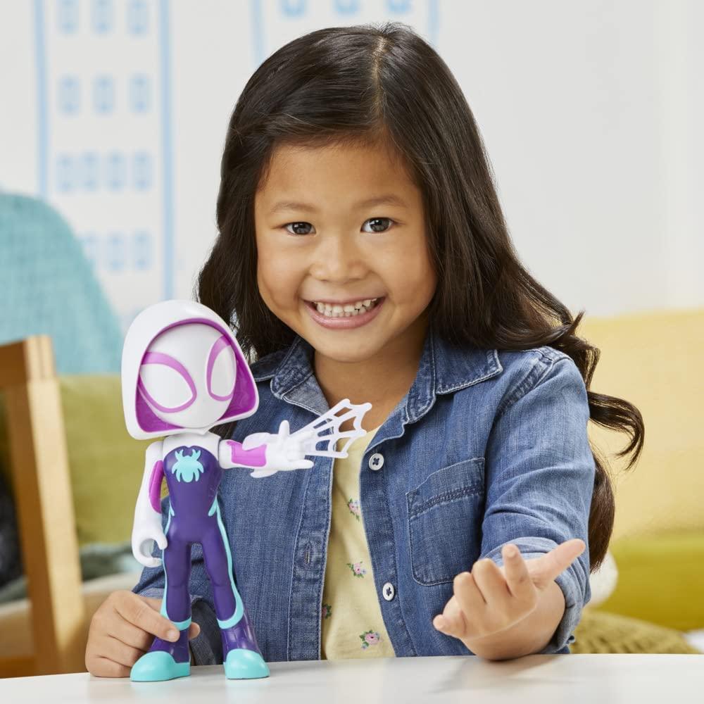 Marvel Spidey and His Amazing Friends Supersized Ghost-Spider 9-inch Action Figure, Preschool Super Hero Toy for Kids Ages 3 and Up - FunCorp India