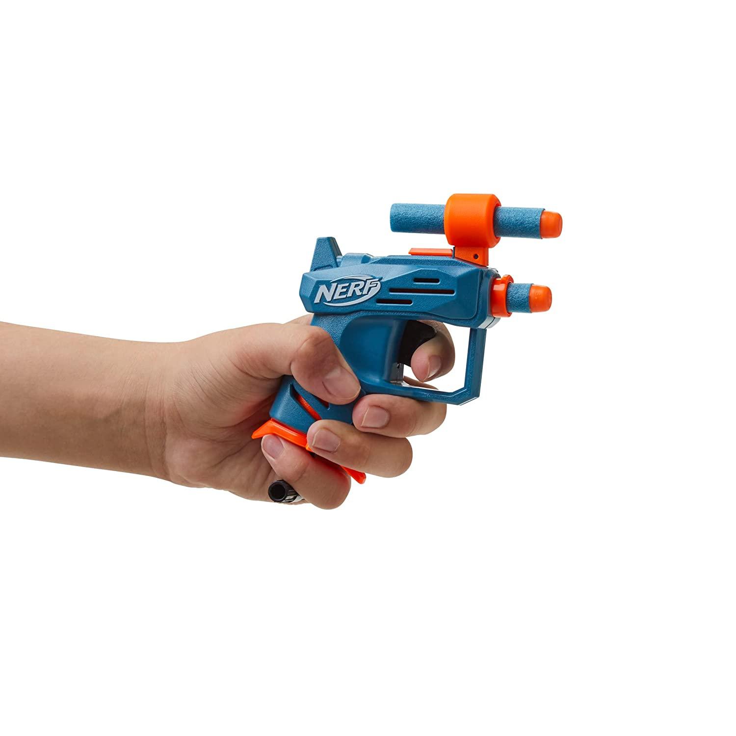 Nerf Elite 2.0 Ace SD-1 Blaster and 2 Official Nerf Elite Darts, Onboard 1-Dart Storage, Stealth-Sized - FunCorp India
