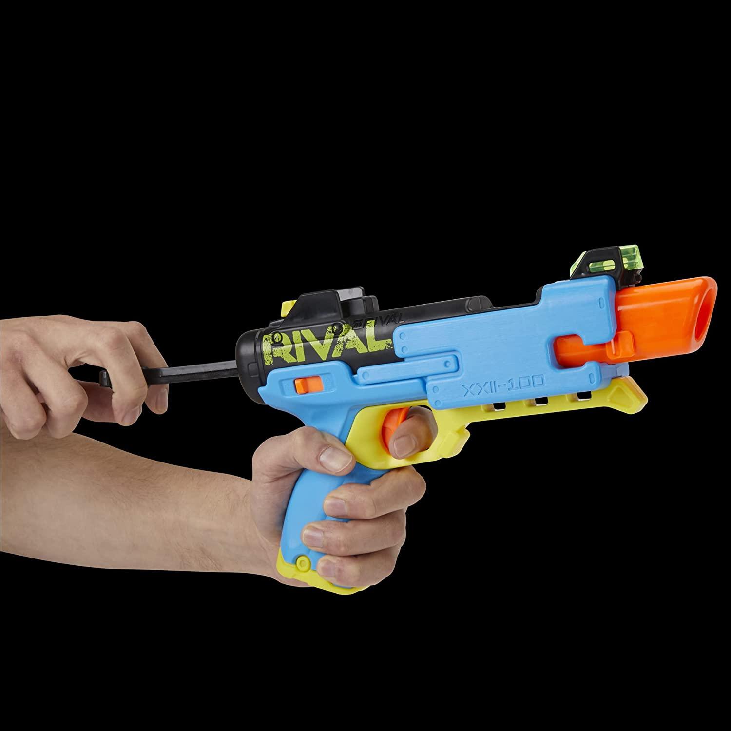 Nerf Rival Fate XXII-100 Blaster, Most Accurate Nerf Rival System, Adjustable Rear Sight, Breech Load, Includes 3 Nerf Rival Accu-Rounds - FunCorp India