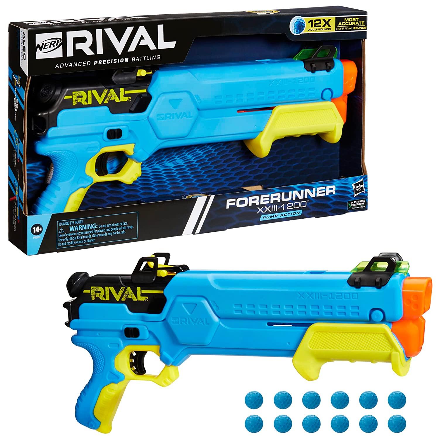 Nerf Rival Forerunner XXIII-1200 Blaster, 12 Round Capacity, 12 Nerf Rival Accu-Rounds, Most Accurate Nerf Rival System, Adjustable Sight - FunCorp India