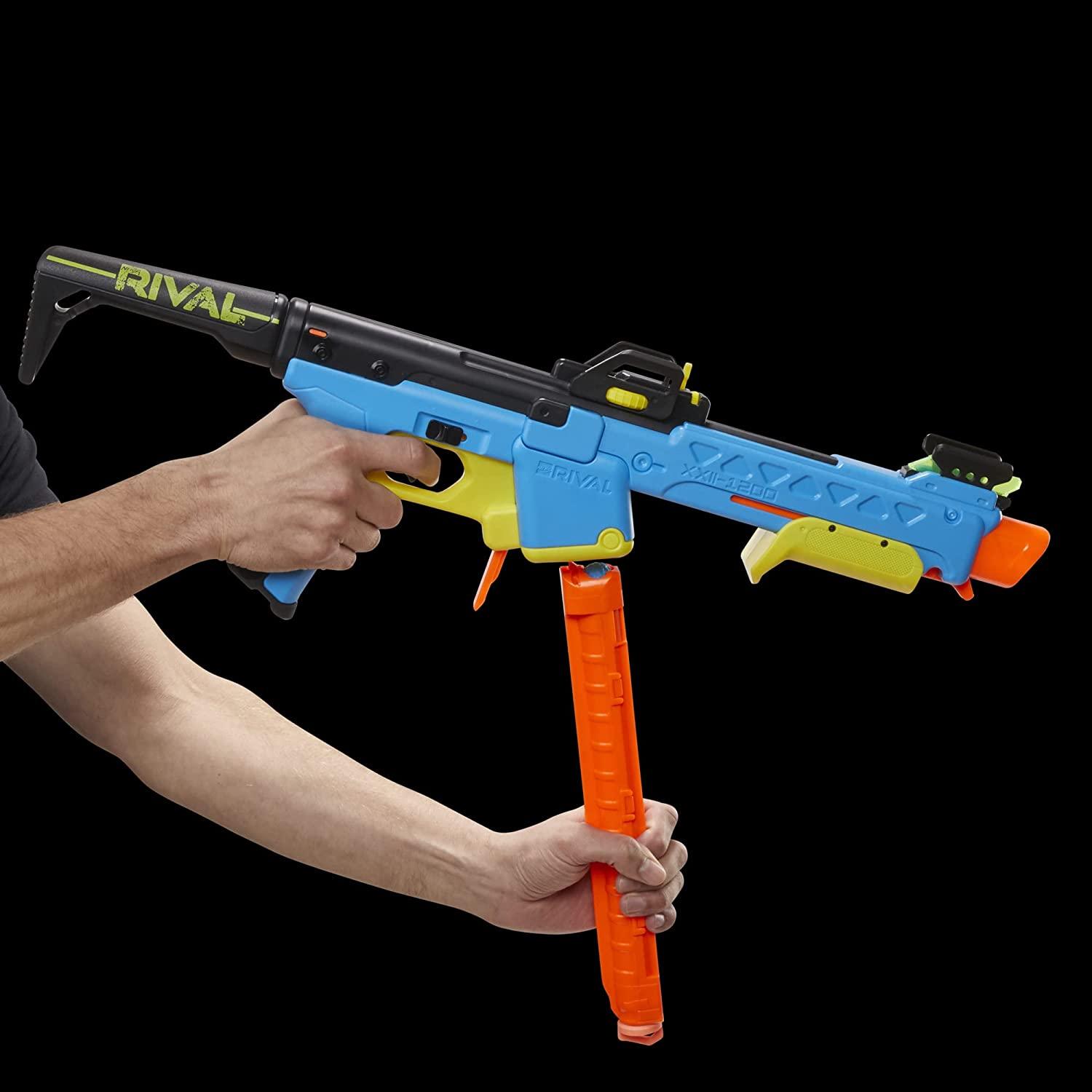 Nerf Rival Pathfinder XXII-1200 Blaster, Most Accurate Nerf Rival System, Adjustable Sight, 12 Nerf Rival Accu-Rounds - FunCorp India