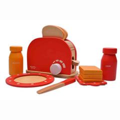 Nesta Toys Wooden Bread Pop-up Toaster - Kitchen Cooking Toy for Ages 3+ - FunCorp India