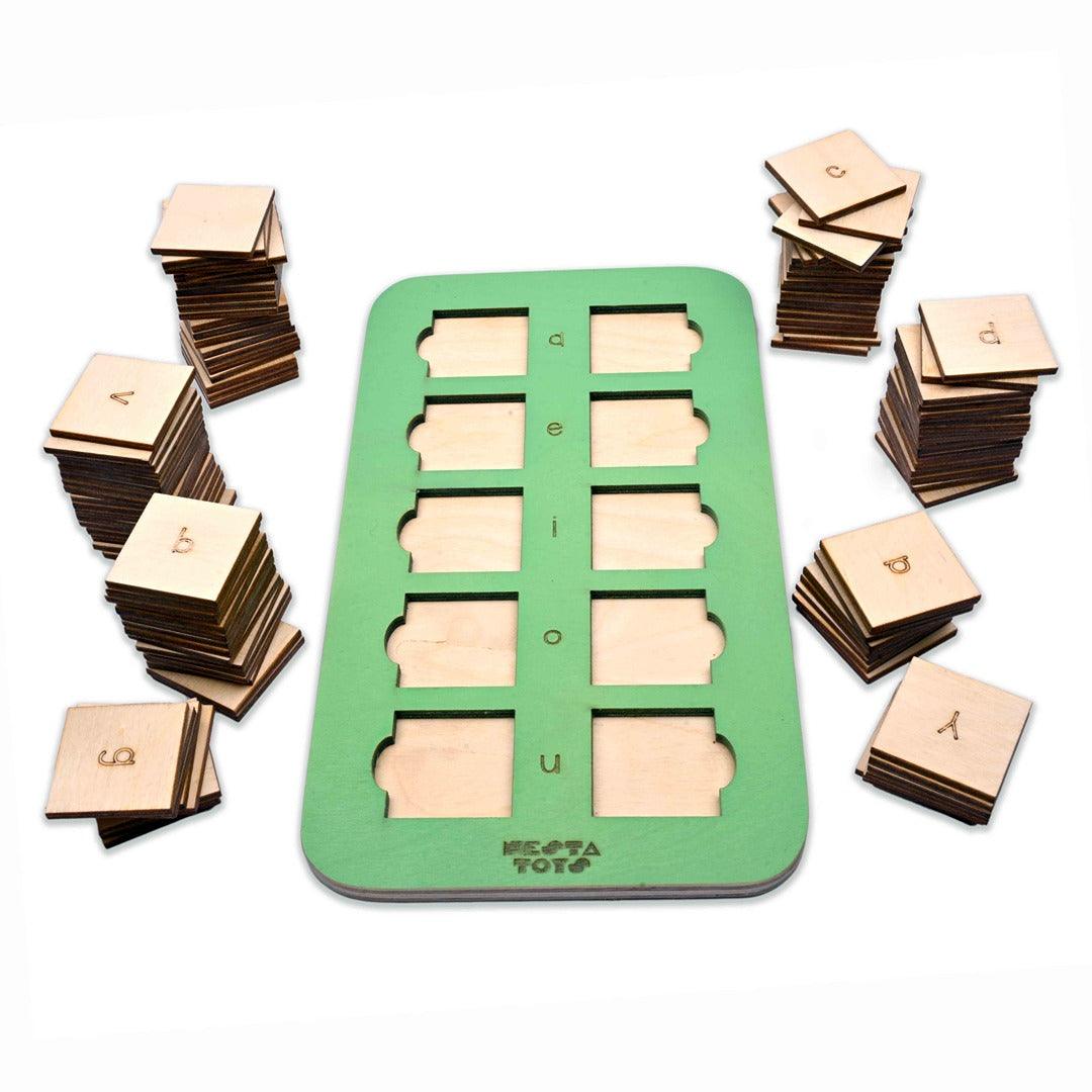Nesta Toys CVC Board - 3 Letter Word Builder Phonics Toy for Kids - FunCorp India