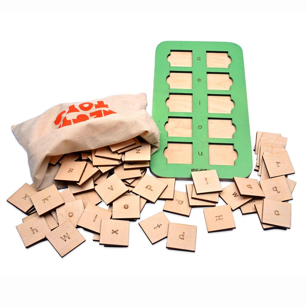 Nesta Toys CVC Board - 3 Letter Word Builder Phonics Toy for Kids - FunCorp India
