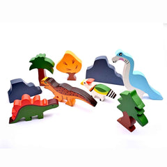 Nesta Toys Dinosaur World Wooden Set - Wooden Toy for Ages 1+ - FunCorp India