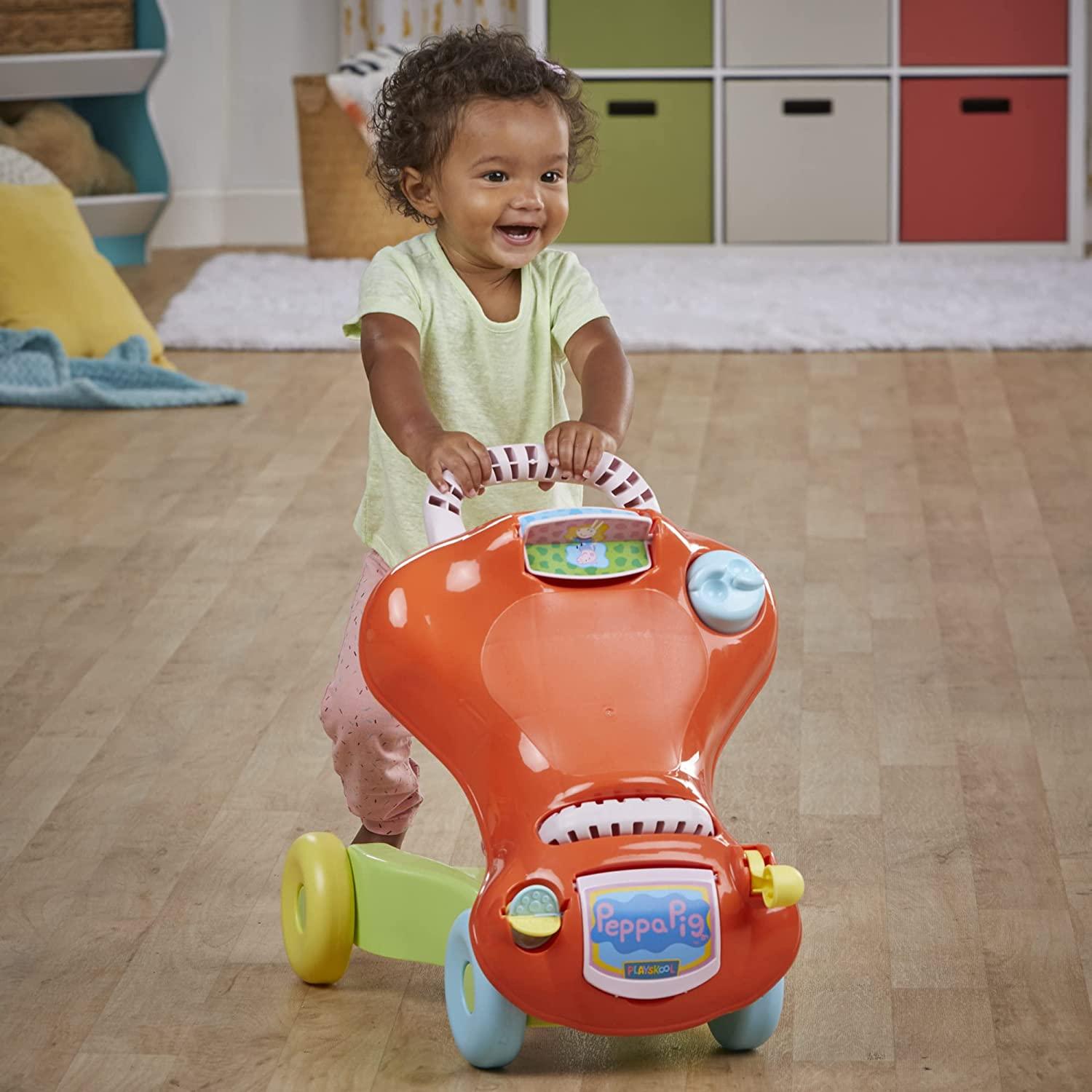 Playskool Step Start Walk 'n Ride Peppa Pig Active 2-in-1 Ride-On and Walker Toy for Toddlers and Babies 9 Months and Up - FunCorp India