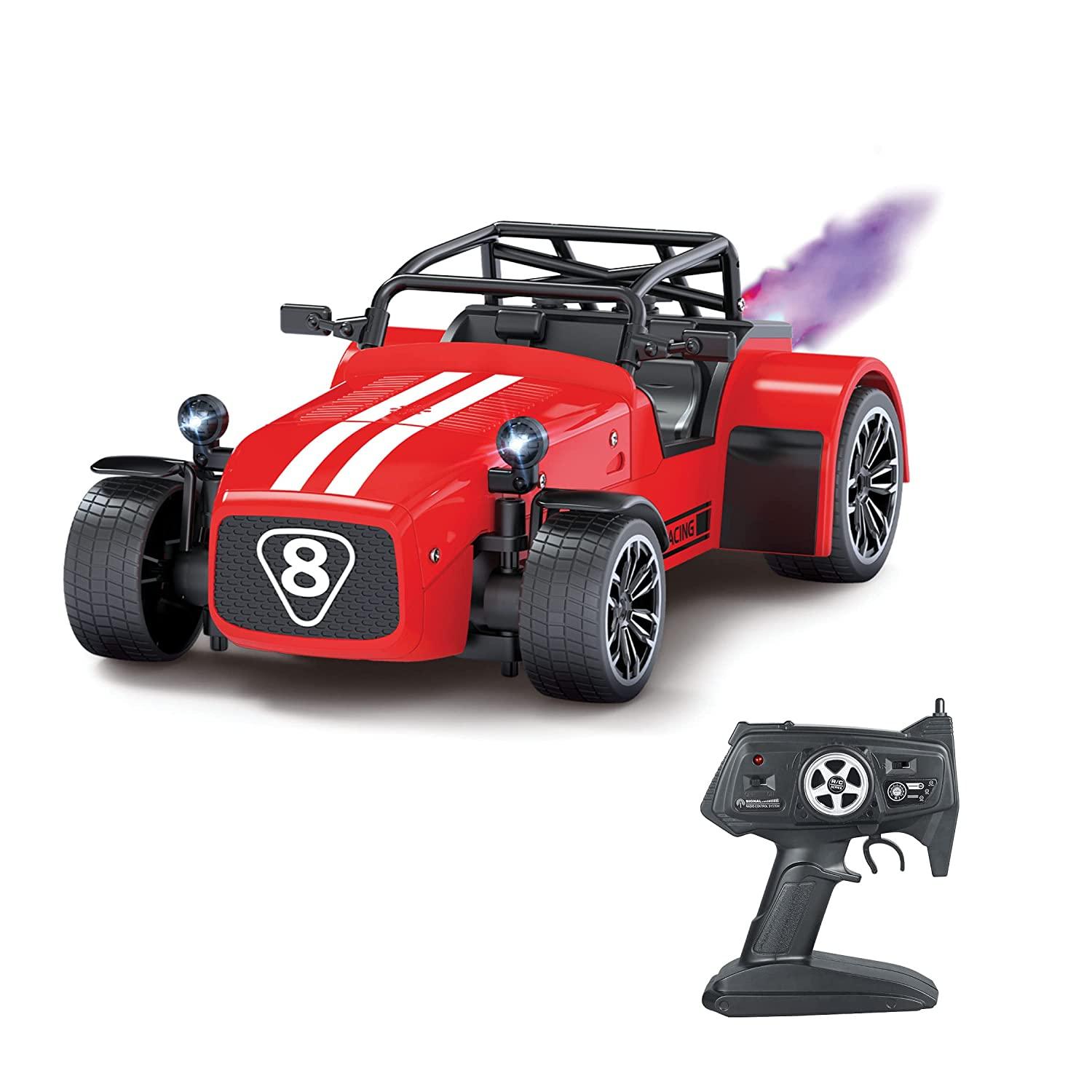 Playzu Classic Remote Control Die Cast With Mist Spray Racing Car – Red - FunCorp India