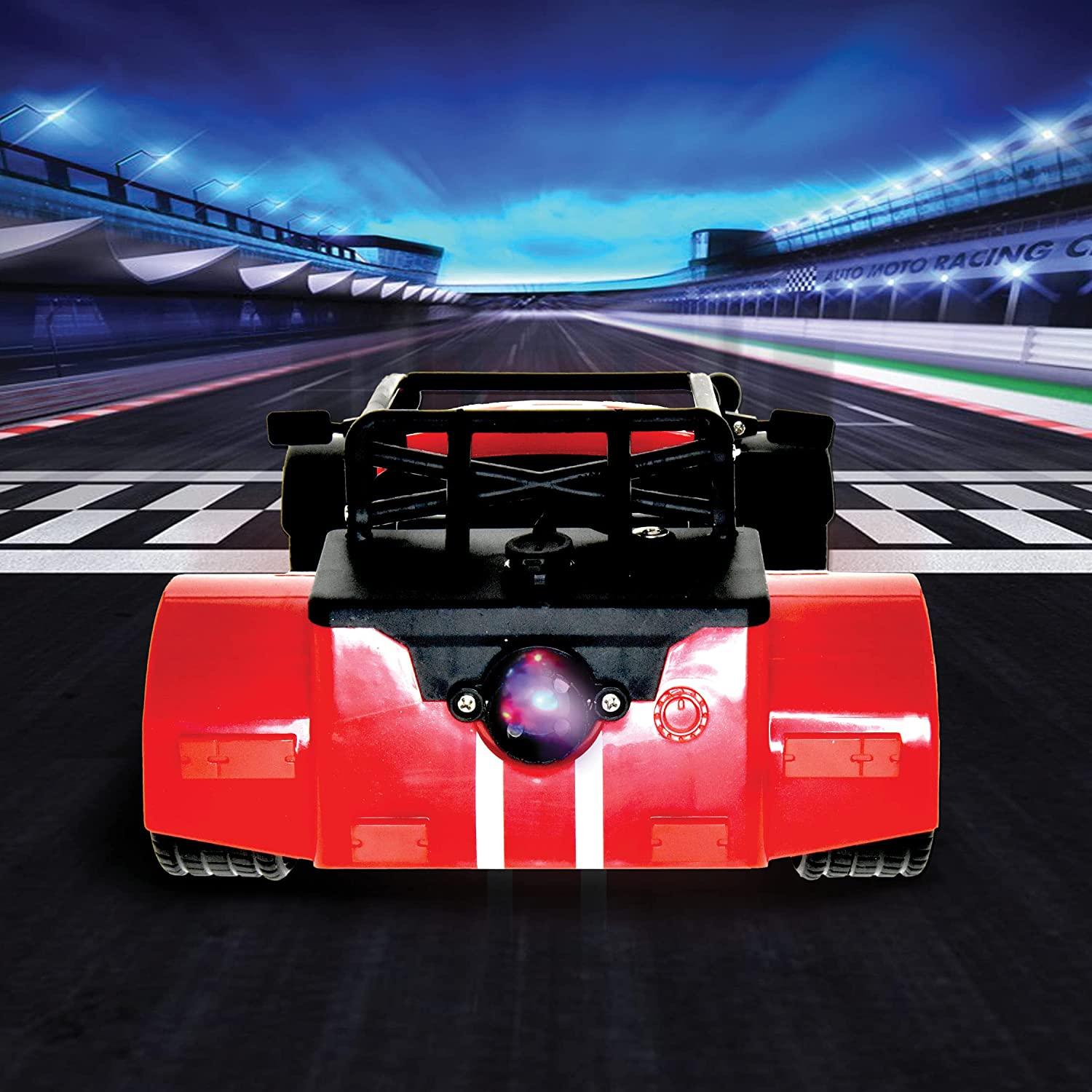 Playzu Classic Remote Control Die Cast With Mist Spray Racing Car – Red - FunCorp India