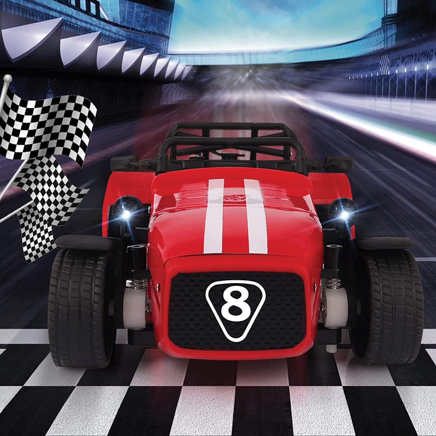 Playzu Classic Remote Control Die Cast With Mist Spray Racing Car – Red - FunCorp India