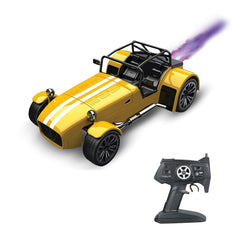 Playzu Classic Remote Control Die Cast With Mist Spray Racing Car – Yellow - FunCorp India