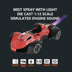 Playzu Sports Remote Control Die Cast With Mist Spray Racing Car – Red - FunCorp India