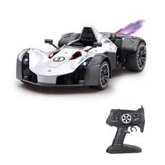 Playzu Sports Remote Control Die Cast With Mist Spray Racing Car – White - FunCorp India