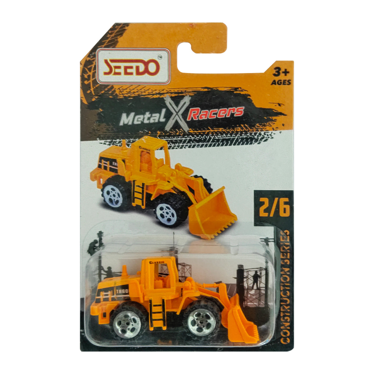Seedo Metal X Racers Construction Series Die Cast Car for Ages 3+, Pack Of 6