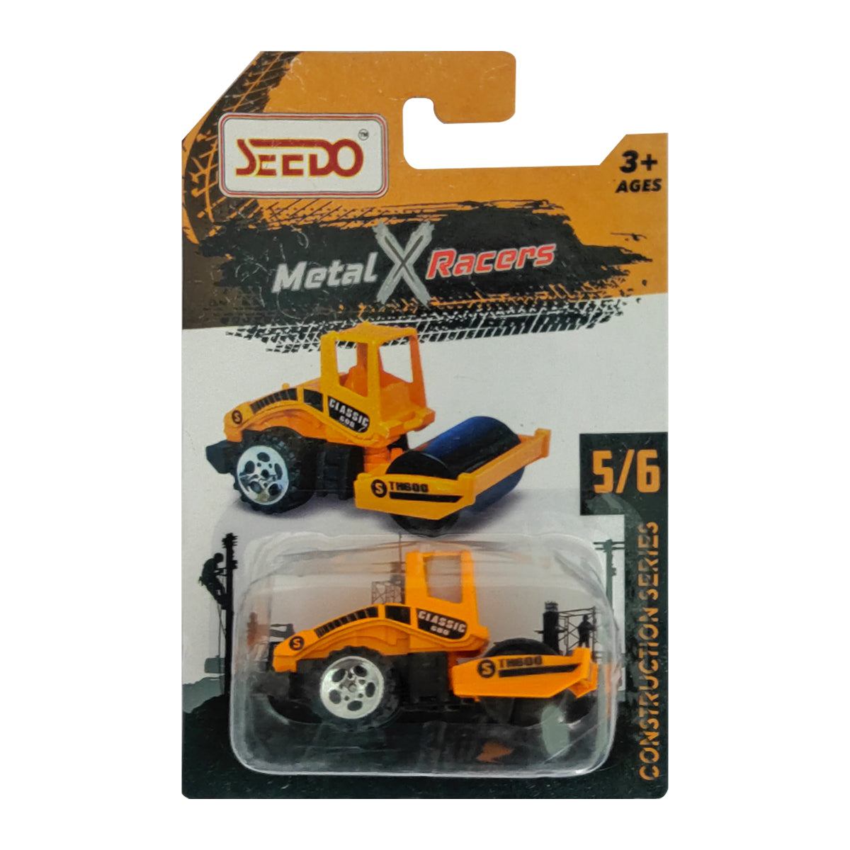 Seedo Metal X Racers Construction Series Die Cast Car for Ages 3+, Pack Of 6