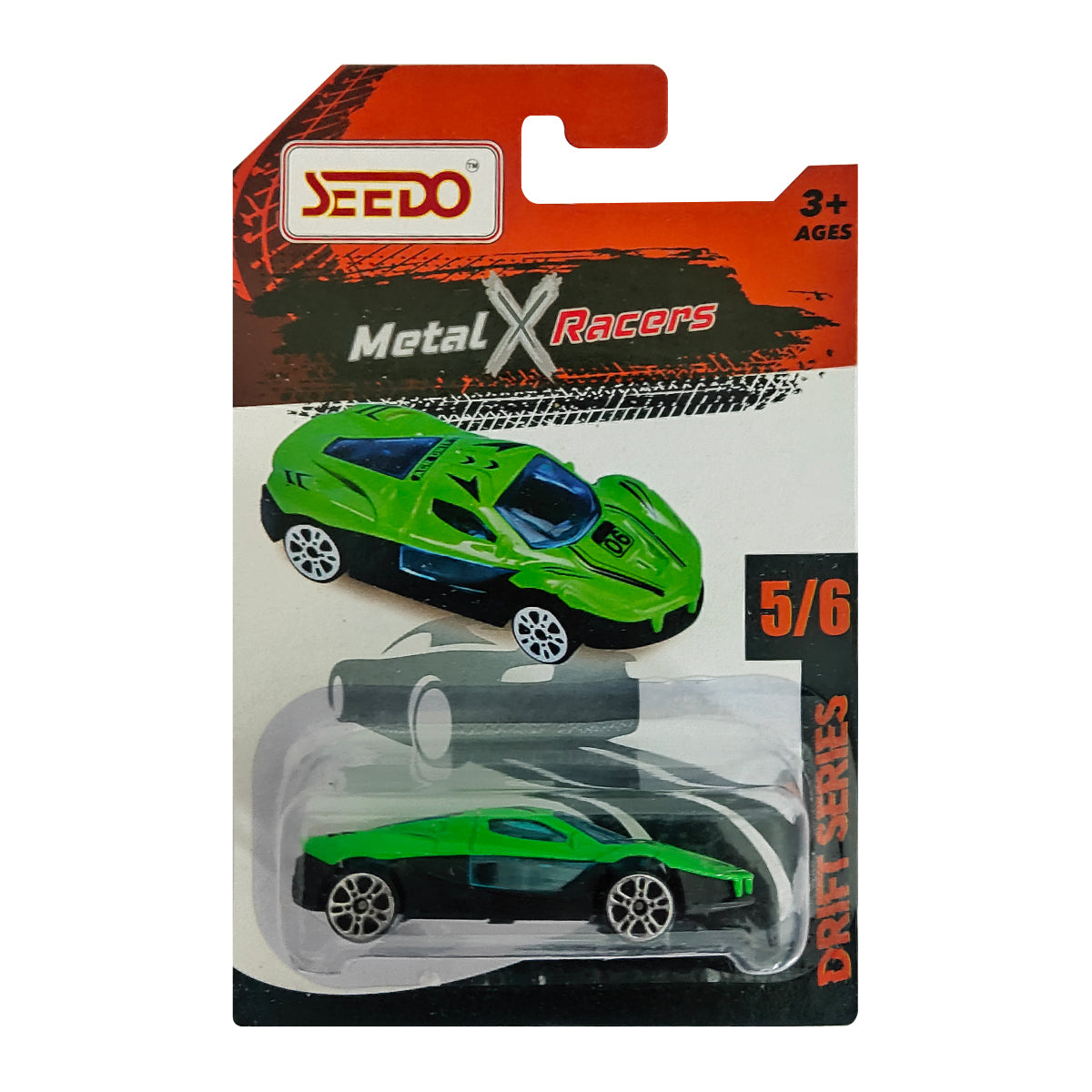 Seedo Metal X Racers Drift Series Die Cast Car for Ages 3+, Pack Of 6