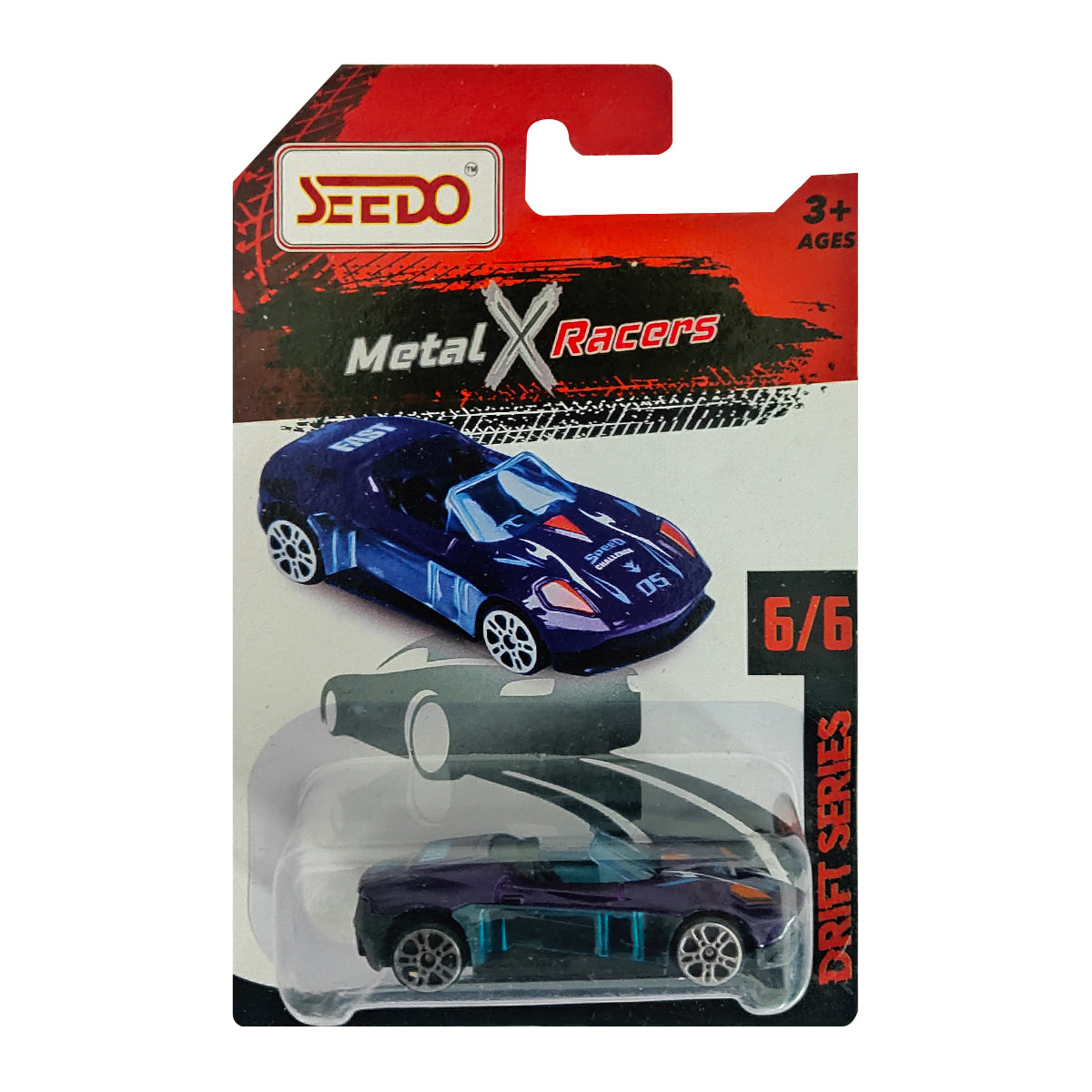 Seedo Metal X Racers Drift Series Die Cast Car for Ages 3+, Pack Of 6