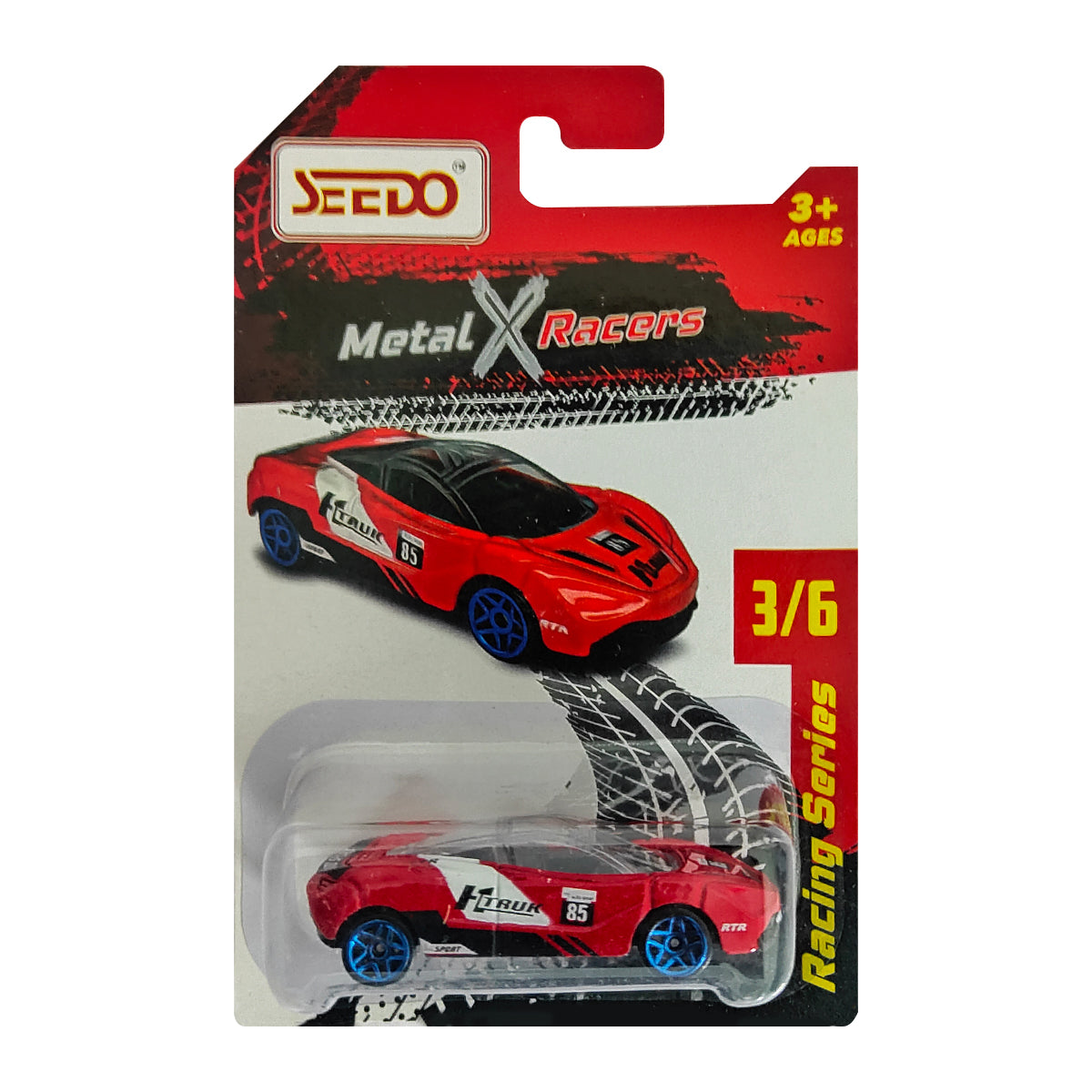 Seedo Metal X Racers Racing Series Die Cast Car for Ages 3+, Pack Of 6