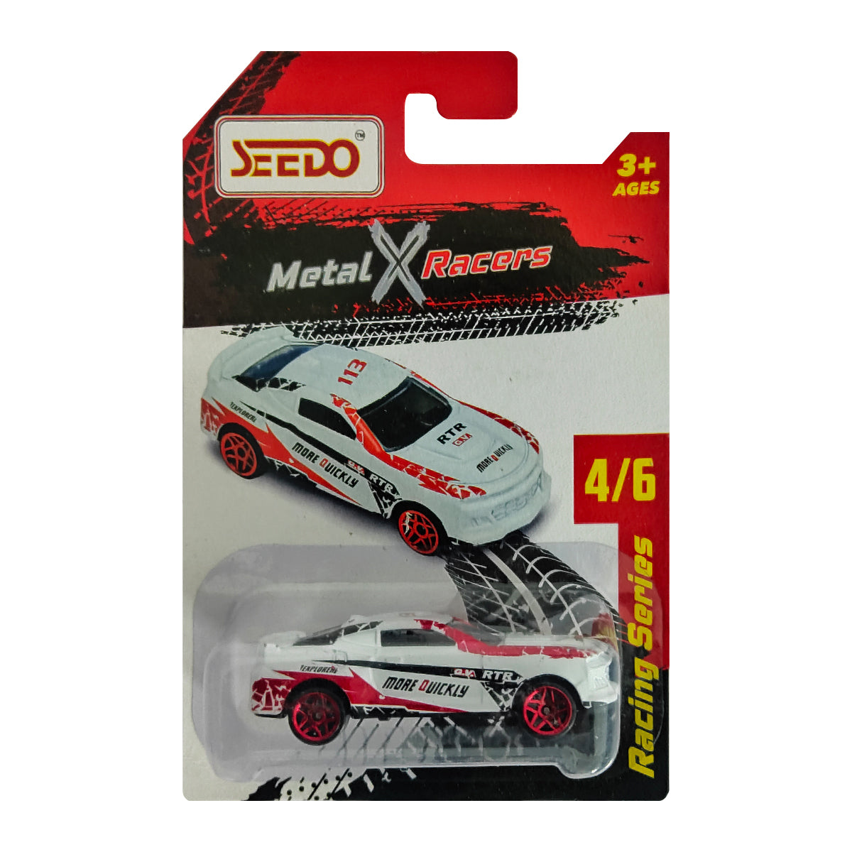 Seedo Metal X Racers Racing Series Die Cast Car for Ages 3+, Pack Of 6