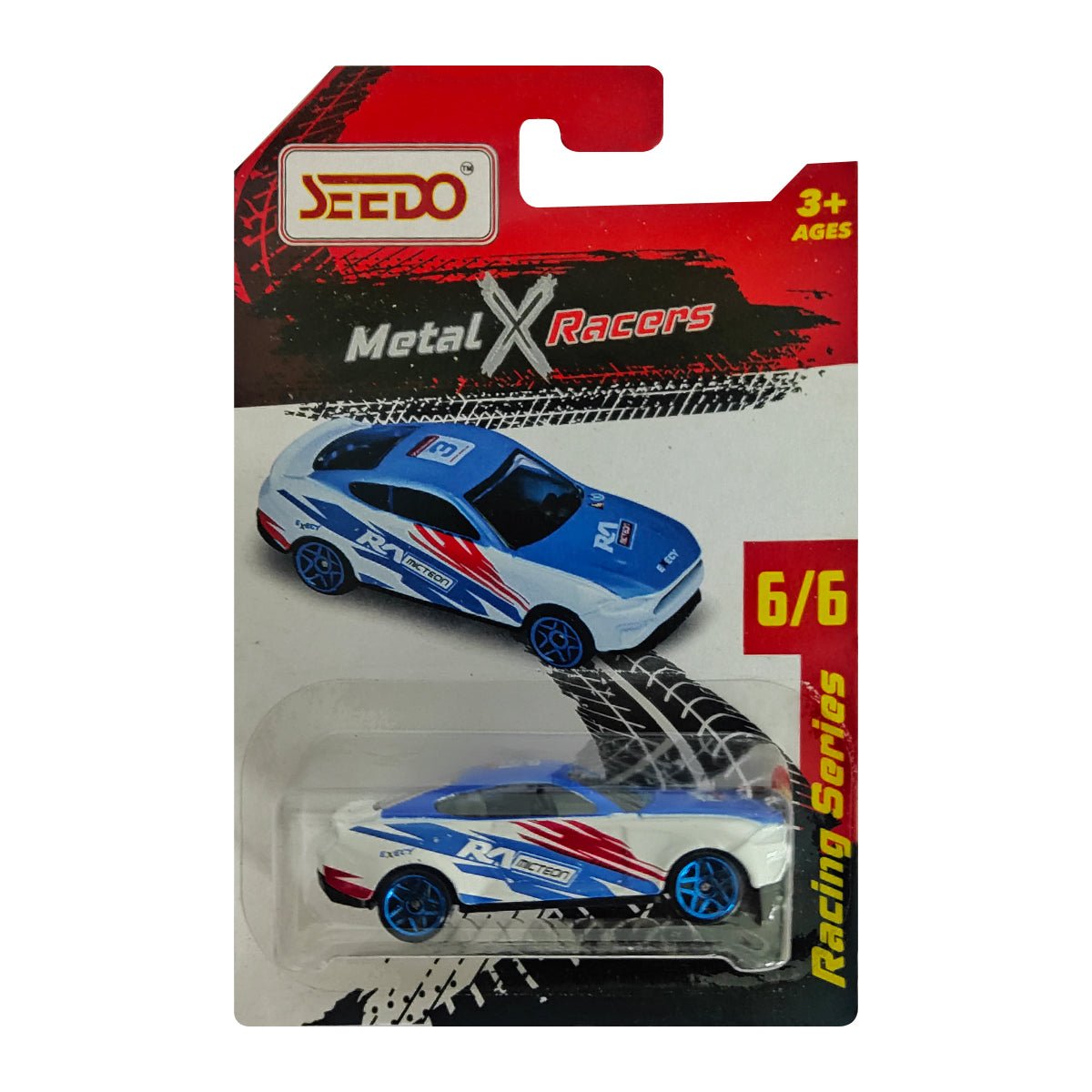 Seedo Metal X Racers Racing Series Die Cast Car for Ages 3+, Pack Of 6