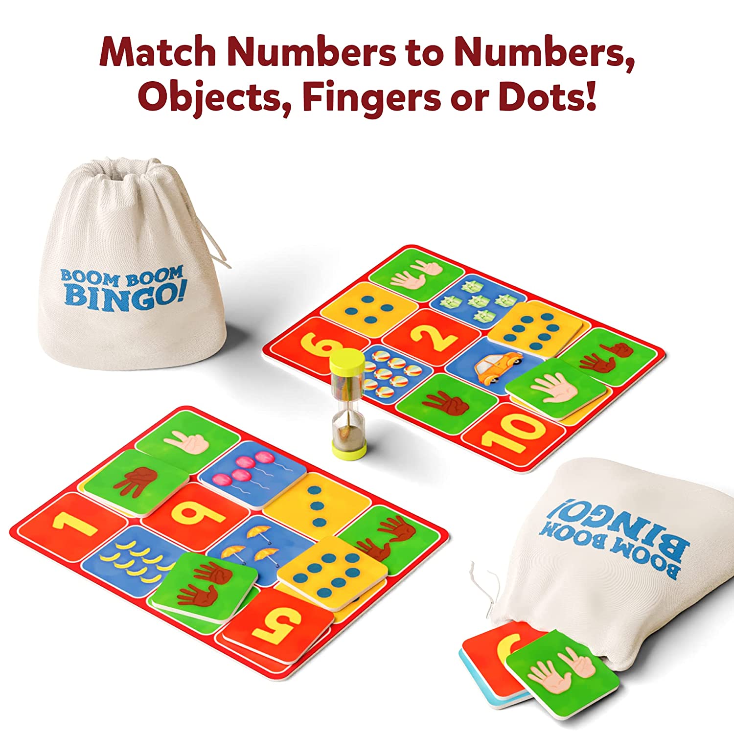 Skillmatics Boom Boom Bingo! Numbers & Counting - Board Game For Ages 4-7 Years