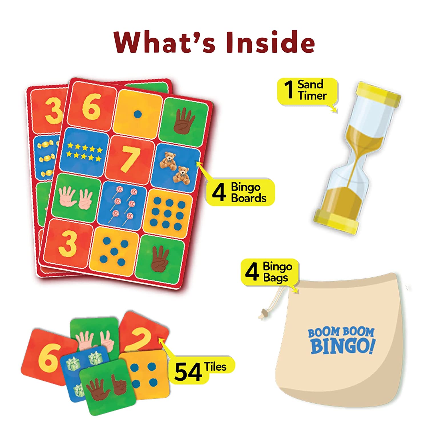 Skillmatics Boom Boom Bingo! Numbers & Counting - Board Game For Ages 4-7 Years
