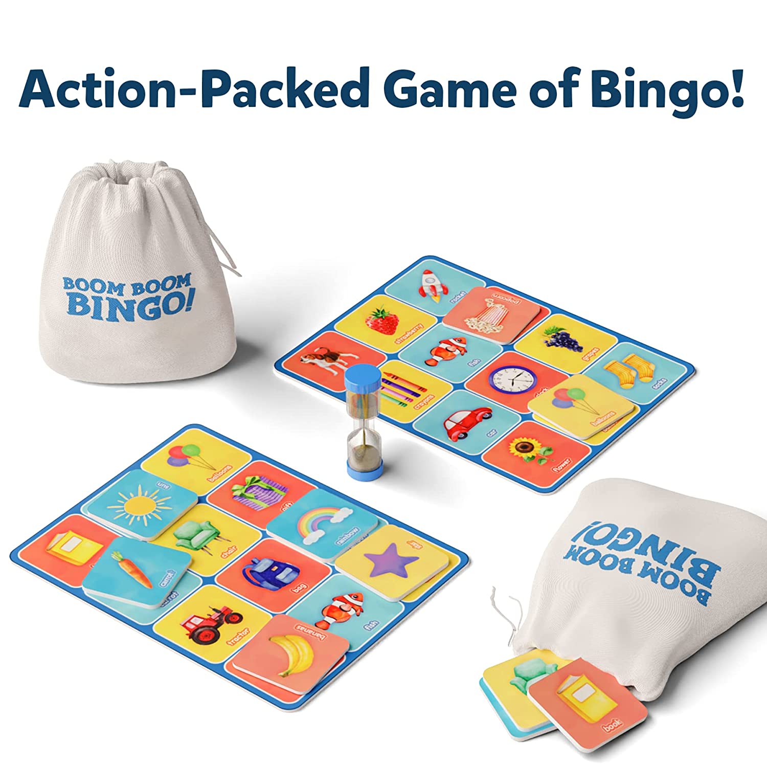 Skillmatics Boom Boom Bingo! Words & Vocabulary - Board Game For Ages 4-7 Years