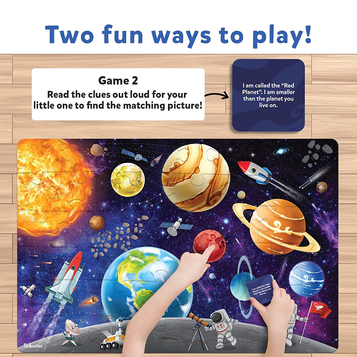 Skillmatics Piece & Play Up in Space - Educational Floor Puzzle & Game for Ages 3-7 Years