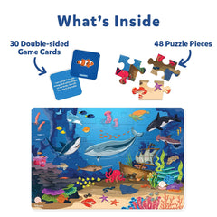 Skillmatics Piece & Play Up in Underwater Animals - Educational Floor Puzzle & Game for Ages 3-7 Years