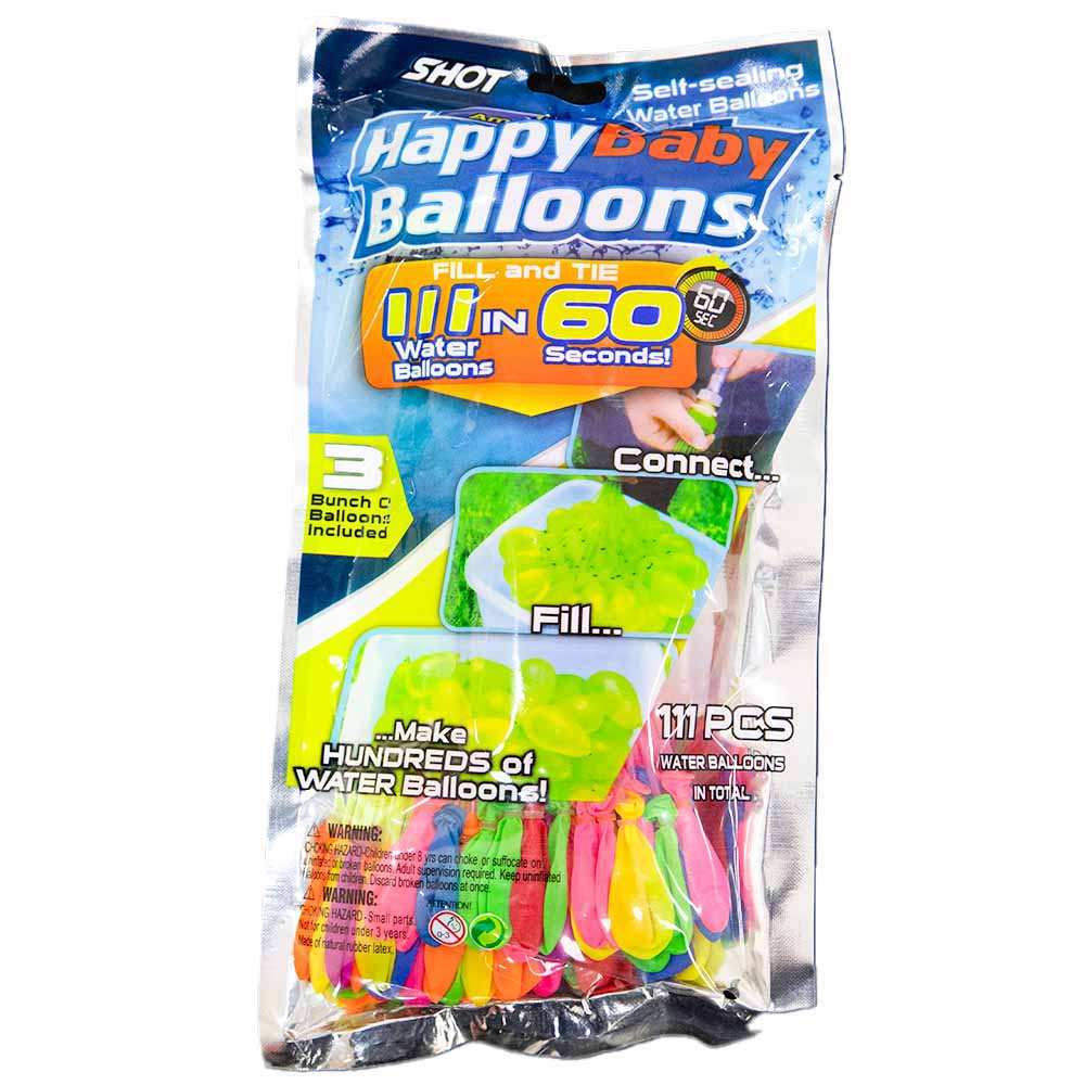 Tota Happy Baby Balloons, 111 Pcs Water Balloons for Holi Celebrations