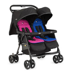 Joie Aire Twin Rosy & Sea - Double Baby Stroller Rain Cover With Single Touch Brake for Ages 0-3 Years