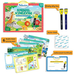 Skillmatics Animal Kingdom (3-6 Years)/ Reusable Activity Mats/ Educational Game with 2 Marker Pens/ Gifts for Kids