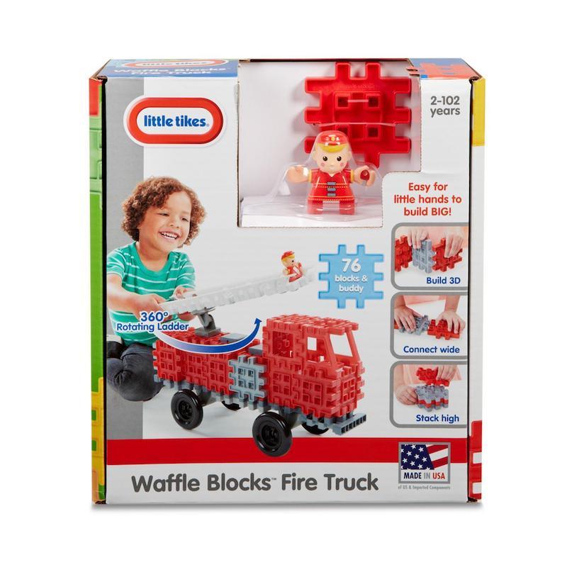 Little Tikes Waffle Blocks Vehicle Fire Truck, Toys for Kids,