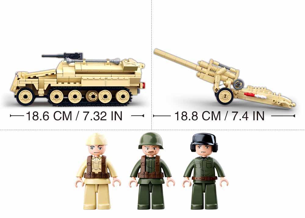 Buy Sluban WW2 Half Truck Building Blocks For Ages 6+ Online at