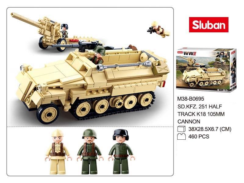 Sluban WW2 Half Truck Building Blocks For Ages 6+