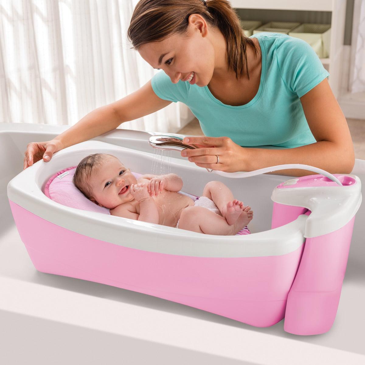 Summer Infant Lil Luxuries Refresh Bath Tub Pink - Bath Tub For Ages 0-12 Months
