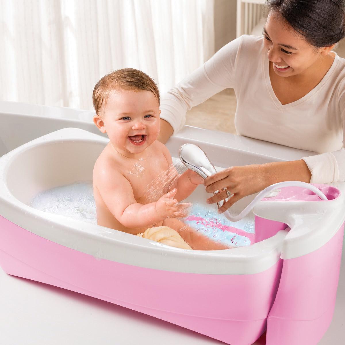 Summer Infant Lil Luxuries Refresh Bath Tub Pink - Bath Tub For Ages 0-12 Months