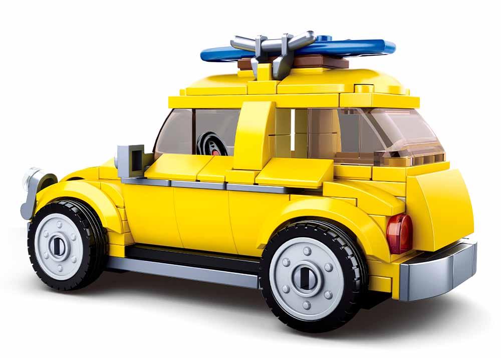 Sluban Beetle Car Yellow Building Blocks for Ages 6+